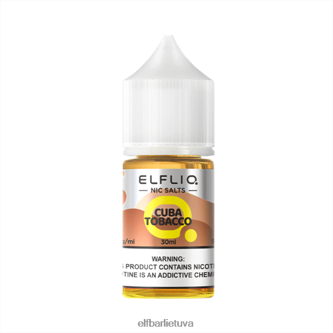 ELFBAR ELFLIQ Nic druskos 30ml Kubos tabakas BV2H2D16 Elf Bar Kaina
