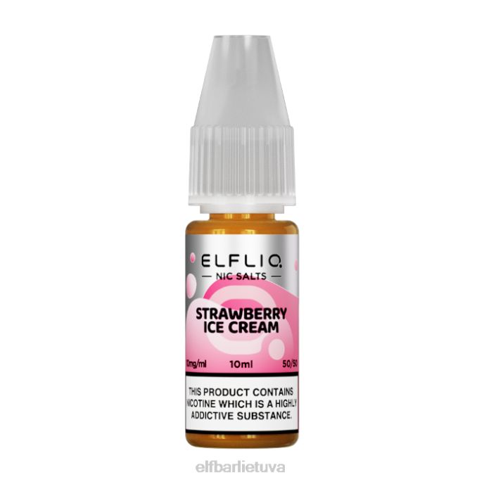 elfbar elfliq nic druskos - braškių sniegas - 10ml-10 mg/ml 24L2182