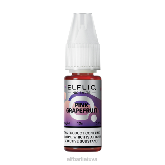 elfbar elfliq rožinės spalvos greipfrutų nic druskos - 10ml-5mg 24L2201