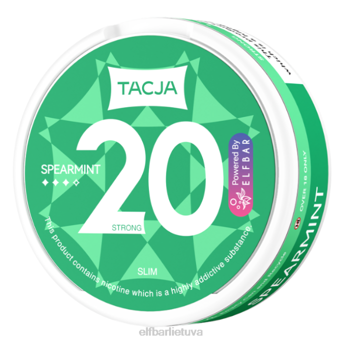 elfbar tacja nikotino maišelis - šaltmėtė - 1 vnt.-18 mg/g 24L2226