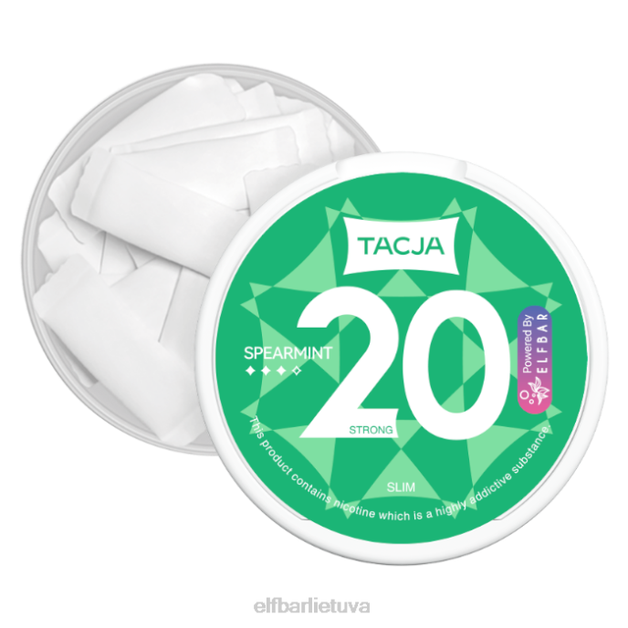 elfbar tacja nikotino maišelis - šaltmėtė - 1 vnt.-18 mg/g 24L2226