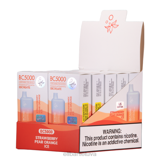 ELFBAR braškių kriaušių apelsinų ledas bc5000 vartotojas - 40mg - vienas R4XT20