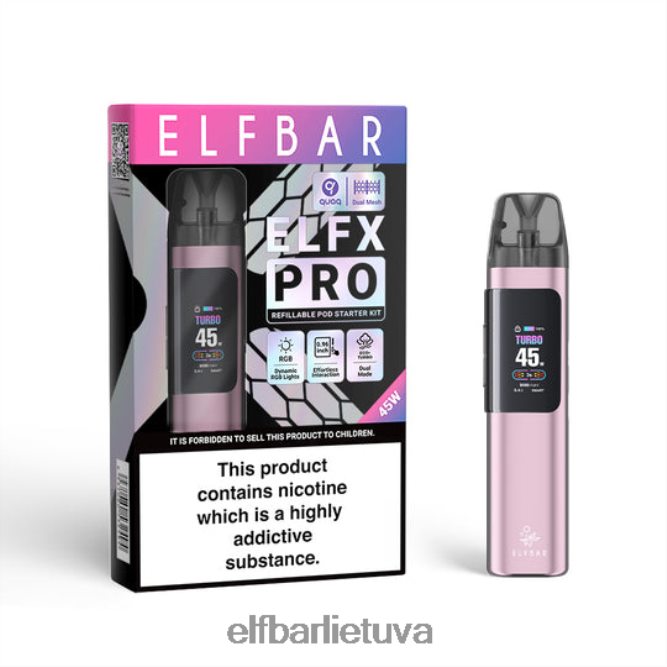 ELFBAR ELFX Pro Atidaryti pod įrenginį rožinė BV2H2D4 Elfbar Kaina