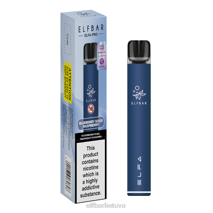 elfbar elfa pro pod rinkinys – įkraunamas 24L266 Aurora blue + kivi pasifloros vaisių užpildyta ankštis
