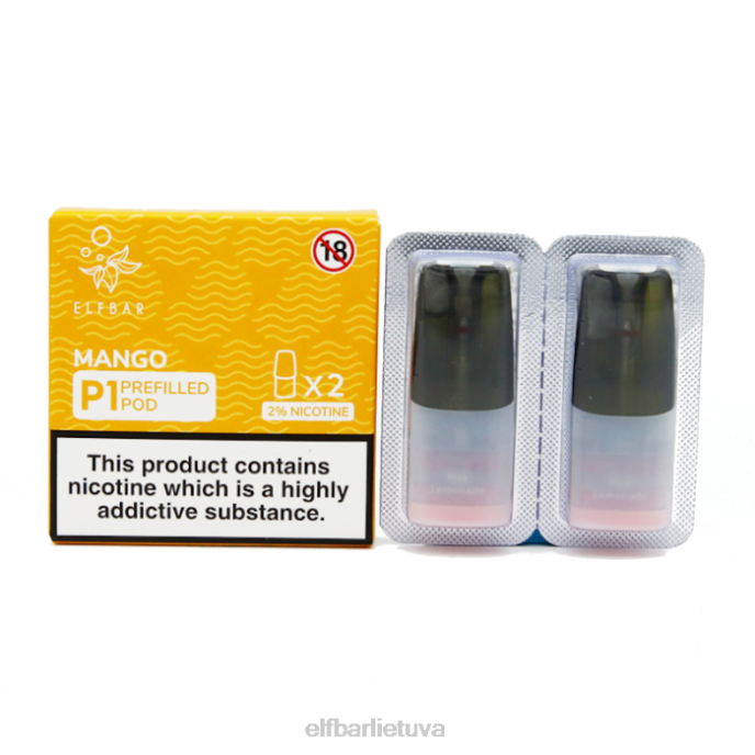 elfbar mate 500 p1 užpildytų ankščių - 20 mg (2 pakuotės) 24L2143 bananas