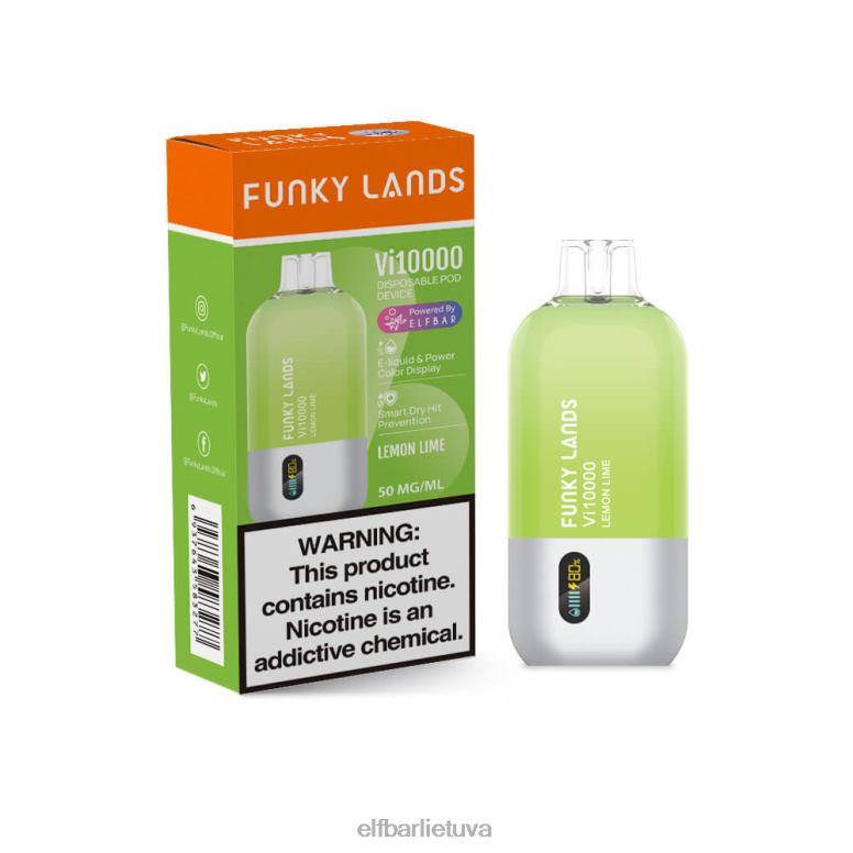 ELFBAR Funky Lands geriausio skonio vienkartinė vape vi10000 ledinė serija spanguolių vynuogių duo ledas 6FJ44156