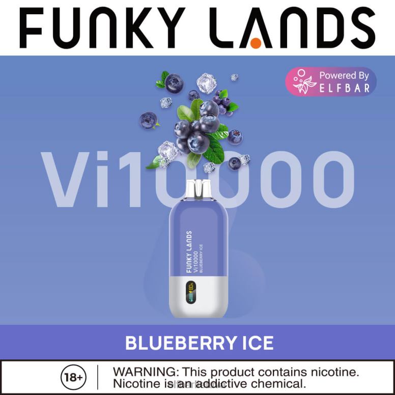 ELFBAR funky lands vienkartiniai vape vi10000 puffs mėlynių rožių mėtų 6FJ44163